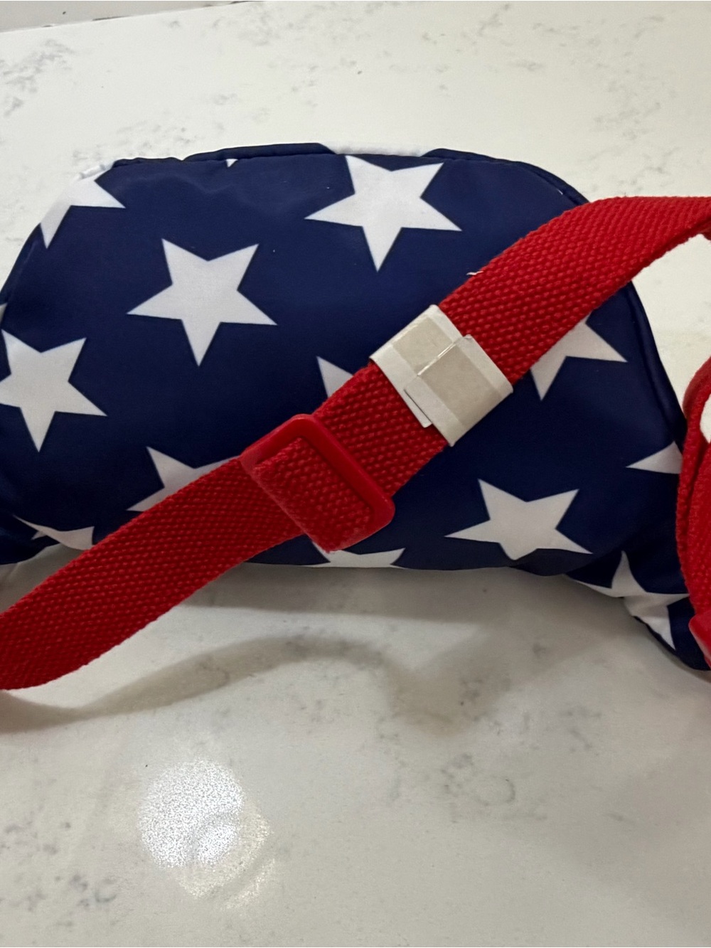 Forever 21 Kids Star Print Navy & White Fanny Pack with Red Strap - Picture 5 of 8